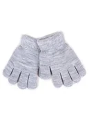 Rękawiczki dla dzieci - Rękawiczki Chłopięce Dwuwarstwowe Pięciopalczaste Szare 16 Cm Yoclub - miniaturka - grafika 1