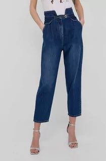 Spodnie damskie - Pinko jeansy damskie high waist - grafika 1