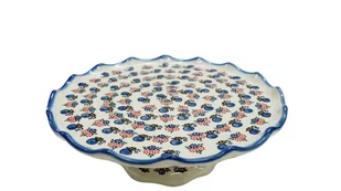 Ceramiczny talerz na ciasto tortownica Ceramika Bolesławiec - Dekoratorstwo - miniaturka - grafika 1