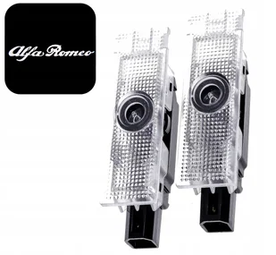 2 Led Logo Projektory do Alfa Romeo 159 166 Giulia Giulietta Stelvio Tonale - Akcesoria tuningowe - miniaturka - grafika 1