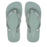 Klapki i japonki damskie - Japonki Calvin Klein Arwa HW0HW02956 Zielony - miniaturka - grafika 1