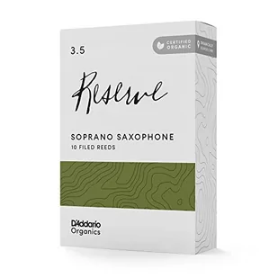 D'Addario Organic Resrezerwa soprano saksofon - Rury saksofonowe - Pierwsza i jedyna bio-trzcina - 3,5 siła 10 szt. w opakowaniu - Akcesoria do instrumentów dętych - miniaturka - grafika 1