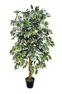 Sztuczne drzewka - GreenBrokers Sztuczne drzewo figowe premium 160 cm roślina doniczkowa, zielona - miniaturka - grafika 1