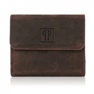 Portfele - Mały Skórzany Portfel Damski Paolo Peruzzi T-11-Br - miniaturka - grafika 1