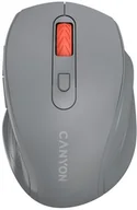 Myszki - Canyon 6 buttons wireless 2.4Ghz mouse, MX8650A Sensor, DPI up to 1600,Injection case, 3 M life times left and right switches, 2xAAA battery, ABS material. Size: 105x71x40mm, Weight: 59g, Dark grey - miniaturka - grafika 1