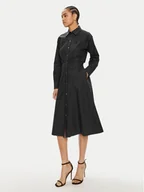 Sukienki - KARL LAGERFELD Sukienka koszulowa 245W1303 Czarny Regular Fit - miniaturka - grafika 1