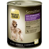 Mokra karma dla psów - SELECT GOLD Sensitive mokra karma dla dorosłych Jagnięcina z łososiem i ziemniakami 12x800 g - miniaturka - grafika 1