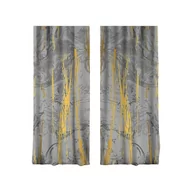 Zasłony - Szare/złote zasłony zestaw 2 szt. 140x260 cm – Mila Home - miniaturka - grafika 1