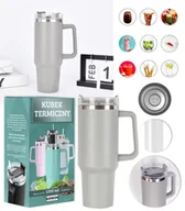 Kubki termiczne - Kubek Termiczny Termos Ze Słomką Stal Nierdzewna Duży Xxl 1200 Ml + Słomka - miniaturka - grafika 1