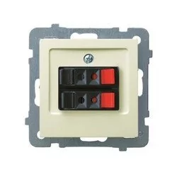 Ospel AS (ecru) - Gniazdo głośnikowe GG-2G/m/27 - Gniazdka elektryczne - miniaturka - grafika 1