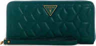 Portfele - Guess, Elenia, Textile Wallet, SLG Large Zip, Forest Green, For Women For Women - miniaturka - grafika 1