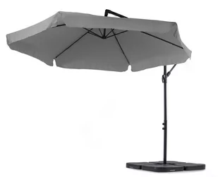 Parasol ogrodowy z wysięgnikiem i podstawą di volio Empoli 300cm szary - Parasole ogrodowe - miniaturka - grafika 1