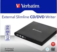 Napędy optyczne - Verbatim DVD Rewriter Slim extern USB2.0 Czarny, incl. data Burning oprogramowanie Mobile 98938 - miniaturka - grafika 1