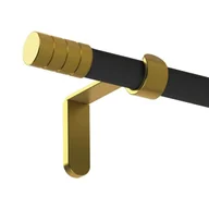 Karnisze - Karnisz pojedynczy Tiago 19 mm 160 cm czarny/złoty - miniaturka - grafika 1