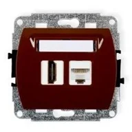 Gniazdka elektryczne - Karlik Mechanizm gniazda HDMI + gniazda komp. 1xRJ45 TREND 4GHK - miniaturka - grafika 1