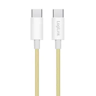 Kable USB - LogiLink USB-C 1.5m w nylonowym oplocie żółty - miniaturka - grafika 1