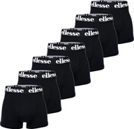 Majtki męskie - ellesse Bokserki męskie, 7 pack - Yema 7 Pack Bokserki, Logo, Bawełna Stretch Czarny 6XL - miniaturka - grafika 1