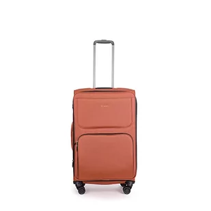 Stratic Bendigo Light + walizka z miękką obudową, walizka podróżna na kółkach, średniej wielkości, zamek TSA, 4 rolki, możliwość rozszerzenia, rozmiar M, Rosso Clay, Rosso Clay, M, M - Walizki - miniaturka - grafika 1