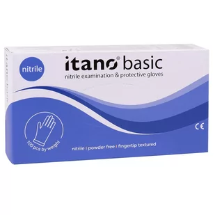 Itano Basic, Niebieskie rękawiczki nitrylowe bezpudrowe, rozm. XS, 100 szt. - Rękawiczki jednorazowe - miniaturka - grafika 1