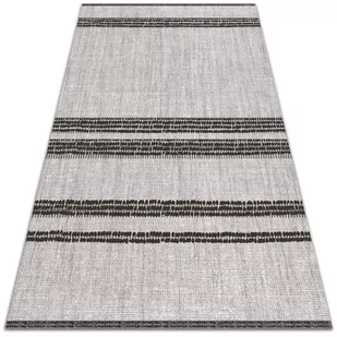 Nowoczesny dywan na balkon wzór Szary w linie 150x225 cm - Dywany - miniaturka - grafika 1