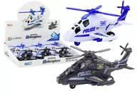 Samoloty i helikoptery - Helikopter Policyjny Biały lub Czarny Napęd Frykcyjny Światło i Dźwięk - miniaturka - grafika 1
