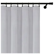 Zasłony - Voppi Zasłona welurowa tunelowa 140 x 260 cm z uniwersalną taśmą marszczącą zasłona okienna z grubego weluru 220 g/m2 szara - miniaturka - grafika 1