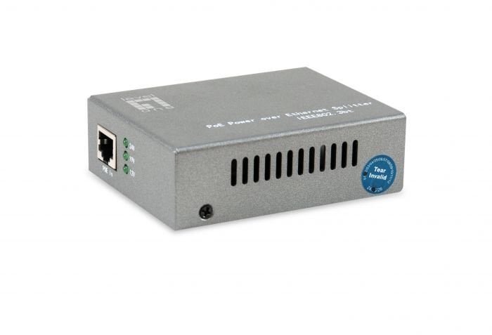LevelOne PoE Splitter RJ45 2.5Gbps 60W grau POS-5002