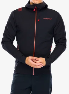 Kurtka softshell La Sportiva Descender Storm Jkt - black/cherry tomato - Kurtki narciarskie - miniaturka - grafika 1