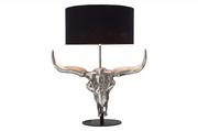Lampy stojące - Invicta Interior Lampa stołowa Toro rogi czarna chrom 68cm 38321 - miniaturka - grafika 1