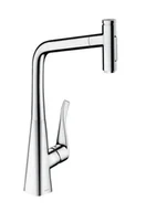 Baterie kuchenne - Hansgrohe M71 - Bateria zlewozmywakowa  Metris Select z wyciąganą wylewką, chrom 73820000 - miniaturka - grafika 1
