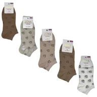 Skarpetki damskie - Stopki damskie krótkie skarpetki różne kolory 5-pak 35-38 - miniaturka - grafika 1