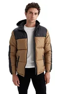 Kurtki męskie - DeFacto kurtka męska, brązowy, 3XL - miniaturka - grafika 1