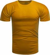 Koszulki męskie - Koszulka męska t-shirt gładki musztardowy Recea - miniaturka - grafika 1