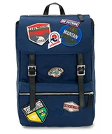 Plecaki - Invicta Unisex Zaino Blu plecak Jolly Heritage Patch niebieski, rozmiar uniwersalny - miniaturka - grafika 1