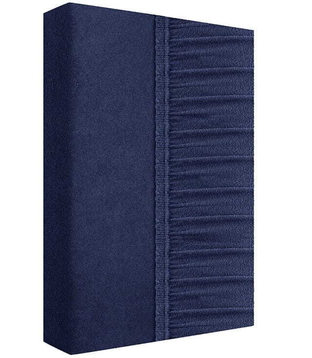 Prześcieradło, grube, frotte 200x220cm granatowe
