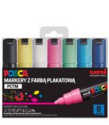 Kredki, ołówki, pastele i pisaki - Markery, PC-7M, 8 Kolorów, Posca, Uni - miniaturka - grafika 1
