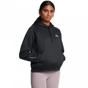 Damska bluza treningowa nierozpinana z kapturem Under Armour UA Armour Flc Pro Hdy - czarna - Bluzy damskie - miniaturka - grafika 1