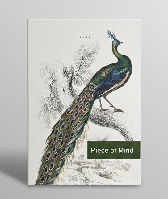 Puzzle Piece of Mind. a majestic male peafowl portrait