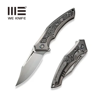 Nóż składany WE Knife Orpheus LE No 036/155 Gray Titanium / Aluminium Foil CF, Hand Rubbed Satin CPM 20CV (WE23009-2) - Noże - miniaturka - grafika 1
