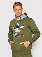 Bluzy sportowe damskie - Adidas Bluza Camo Graphic-H13474 Zielony Regular Fit - miniaturka - grafika 1