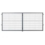 Bramy garażowe - NATERIAL Brama dwuskrzydłowa Modus 4x1.7 m antracytowa - miniaturka - grafika 1