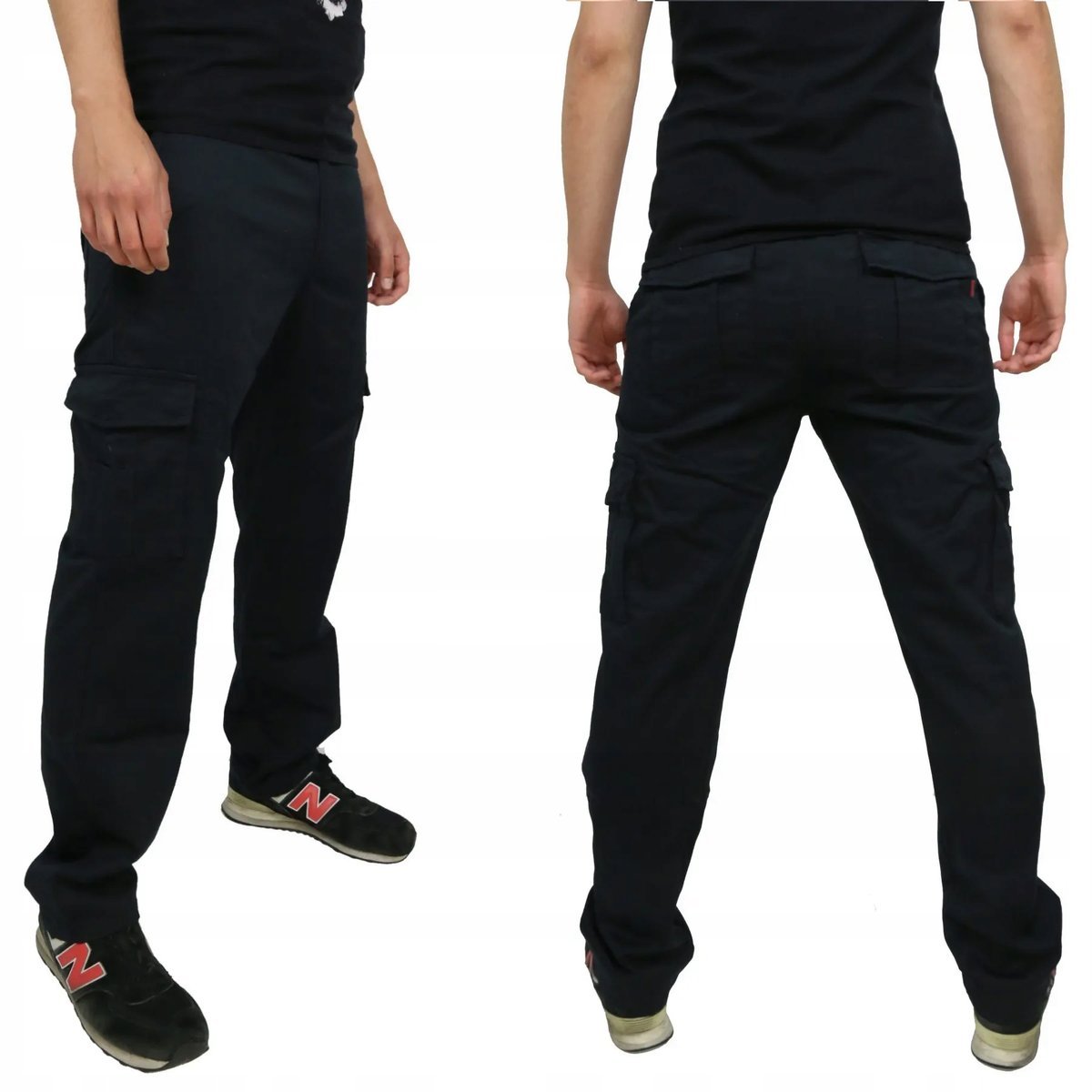 Spodnie Bojówki Wedan Cargo - Czarne 4XL [4XL]