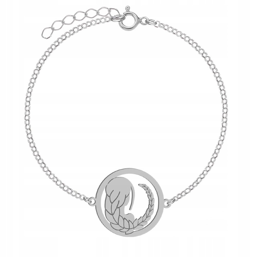 Bransoletka Srebrna Znak Zodiaku Panna 925 GRAWER DEDYKACJA GRATIS