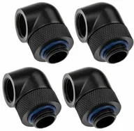 Chłodzenie wodne - XSPC Adapter 90 stopni G1/4 cala męski na G1/4 cala żeński - obrotowy czarny opakowanie 4 - miniaturka - grafika 1