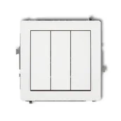 Wyłączniki światła i elektryczne - Karlik Łącznik Potrójny DWP-7 biały - miniaturka - grafika 1