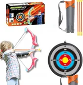 Zabawki militarne - OWL-TECH ŁUK ŚWIECĄCY LED 3 STRZAŁY TARCZA KOŁCZAN BEZPIECZNY ZESTAW STRZELECKI GIRL - miniaturka - grafika 1