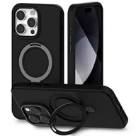 Etui i futerały do telefonów - Mercury MagSafe Stand Silicone iPhone 15 Pro Max 6,7" czarny/black - miniaturka - grafika 1
