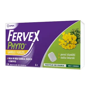 Fervex Phyto Gardło i Kaszel Pastylki do ssania - Przeziębienie i grypa - miniaturka - grafika 1