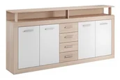 Inne meble do salonu - Komoda Luna Dąb Sonoma / Biały - miniaturka - grafika 1