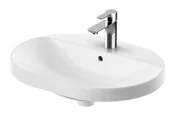 Umywalki - Umywalka wpuszczana Geberit Variform 60X45 cm owalna biały połysk 500732012 - miniaturka - grafika 1